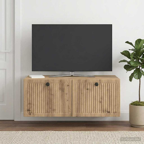 Seinälle asennettava TV-kaappi 78,5 x 41 x 30 cm Artisaanitammi