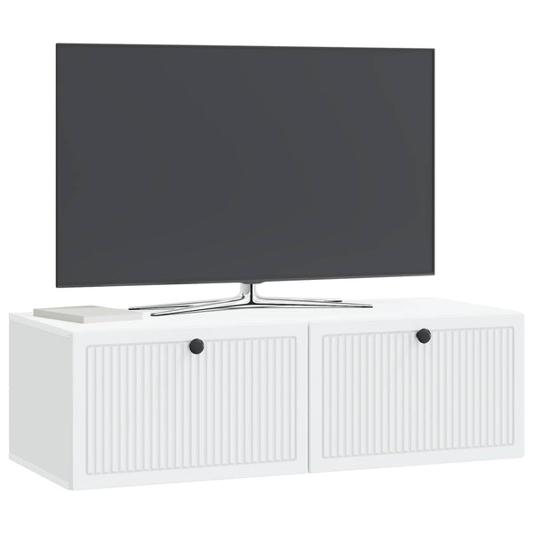 Seinälle asennettava TV-kaappi valkoinen 98 x 41 x 30 cm