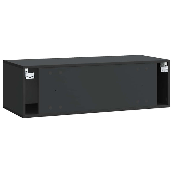 Seinälle asennettava TV-kaappi Musta 98 x 41 x 30 cm