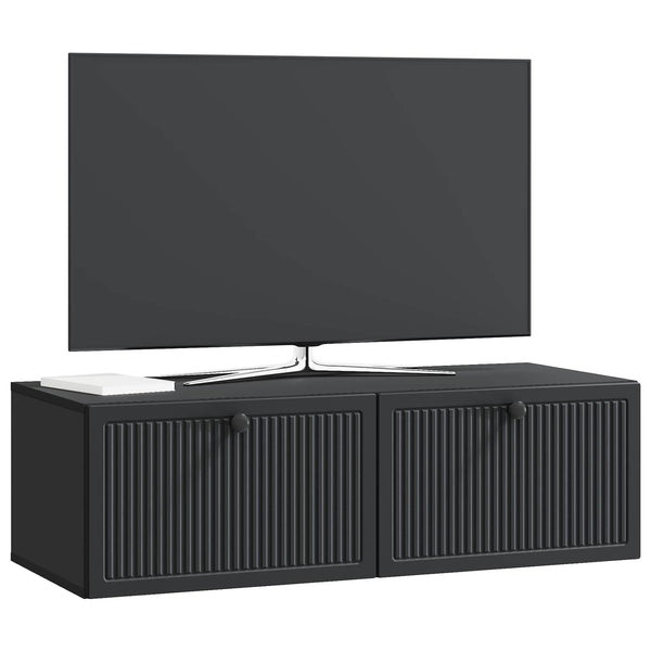 Seinälle asennettava TV-kaappi Musta 98 x 41 x 30 cm