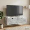 Seinälle asennettava TV-kaappi Betoninharmaa 98 x 41 x 30 cm