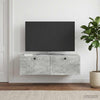 Seinälle asennettava TV-kaappi Betoninharmaa 98 x 41 x 30 cm