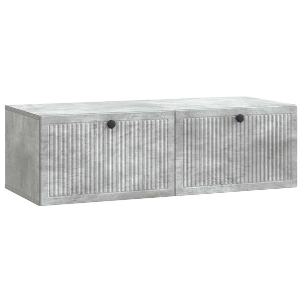 Seinälle asennettava TV-kaappi Betoninharmaa 98 x 41 x 30 cm