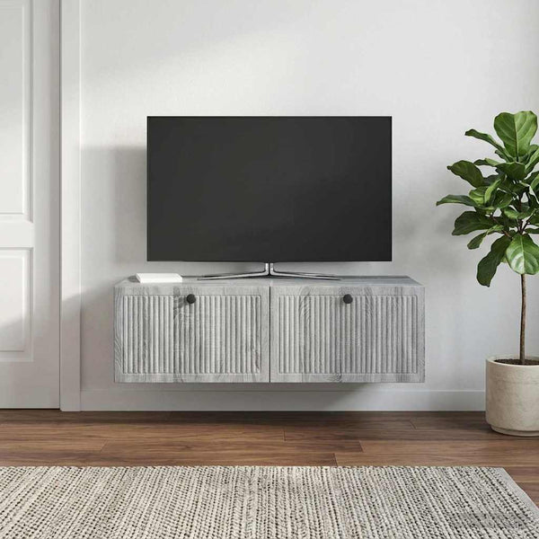 Seinälle asennettava TV-kaappi Harmaa sonoma 98 x 41 x 30 cm