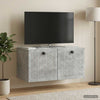 Seinälle asennettava TV-kaappi Betoninharmaa 59,5 x 31 x 30 cm