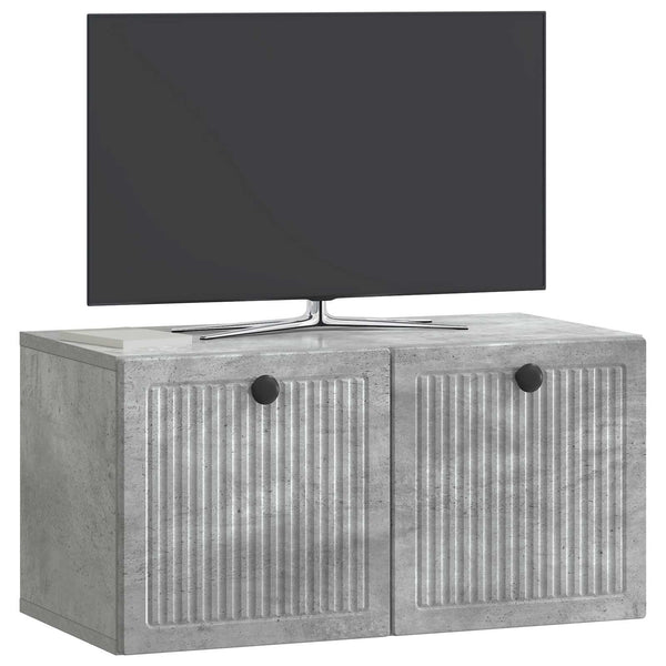 Seinälle asennettava TV-kaappi Betoninharmaa 59,5 x 31 x 30 cm