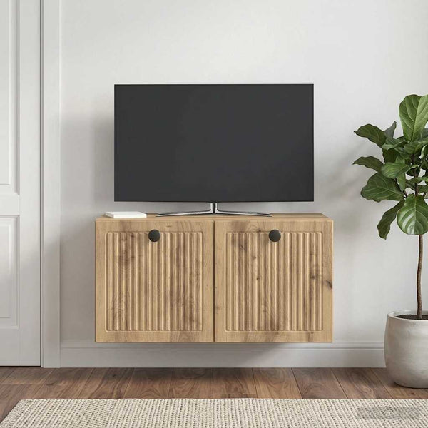 Seinälle asennettava TV-kaappi 59,5 x 31 x 30 cm Artisaanitammi