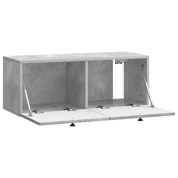 Seinälle asennettava TV-kaappi Betoninharmaa 78,5 x 31 x 30 cm