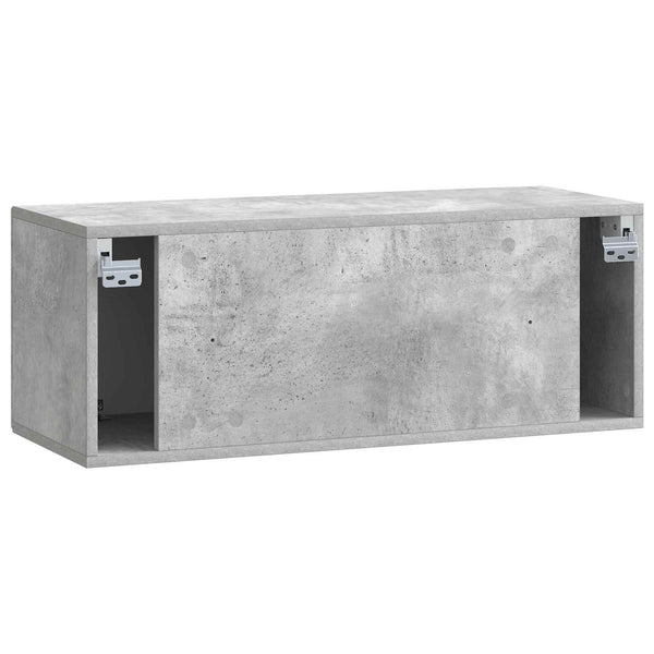 Seinälle asennettava TV-kaappi Betoninharmaa 78,5 x 31 x 30 cm