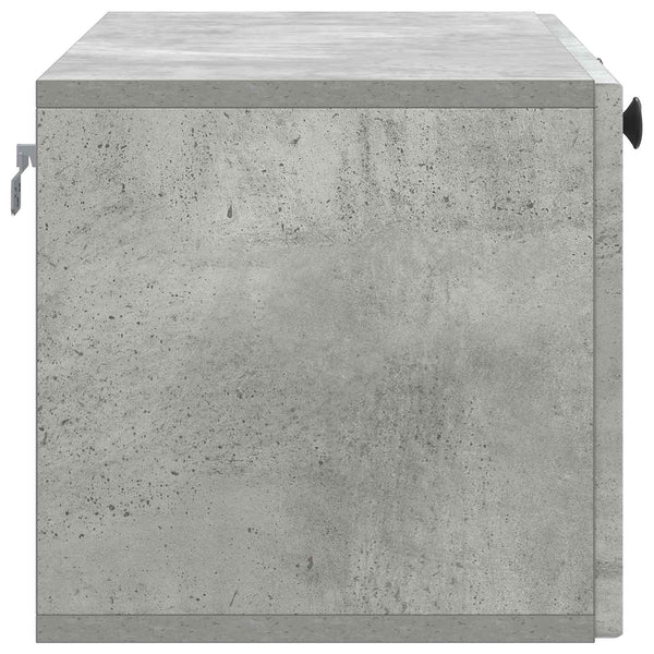 Seinälle asennettava TV-kaappi Betoninharmaa 78,5 x 31 x 30 cm