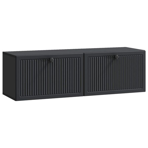 Seinälle asennettava TV-kaappi Musta 98 x 31 x 30 cm