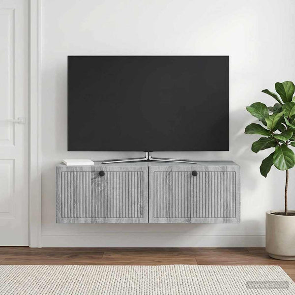 Seinälle asennettava TV-kaappi Harmaa sonoma 98 x 31 x 30 cm