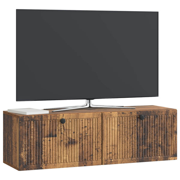Seinälle asennettava TV-kaappi Vanha puu 98 x 31 x 30 cm