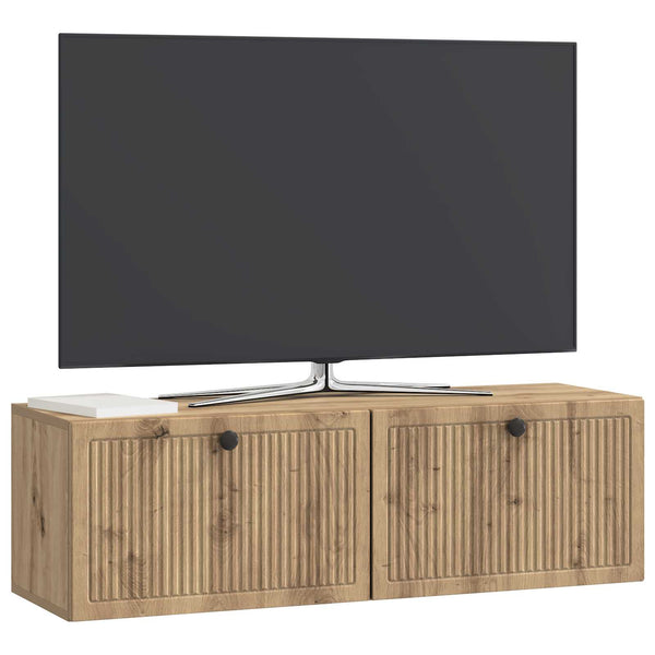Seinälle asennettava TV-kaappi 98 x 31 x 30 cm Artisaanitammi