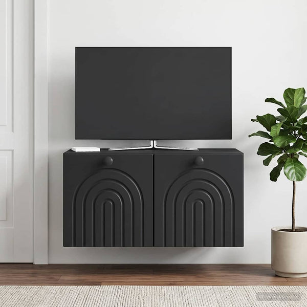 Seinälle asennettava TV-kaappi Musta 59,5 x 41 x 30 cm