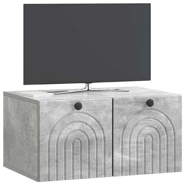 Seinälle asennettava TV-kaappi Betoninharmaa 59,5 x 41 x 30 cm