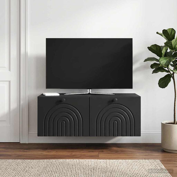 Seinälle asennettava TV-kaappi Musta 78,5 x 41 x 30 cm