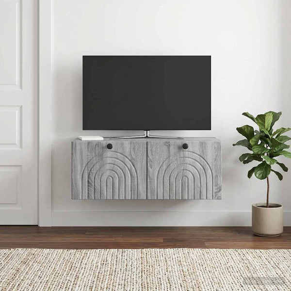 Seinälle asennettava TV-kaappi Harmaa sonoma 78,5 x 41 x 30 cm
