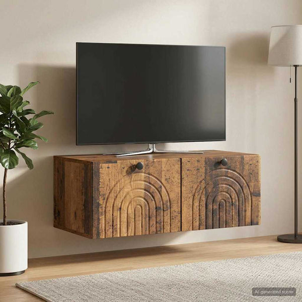 Seinälle asennettava TV-kaappi Vanha puu 78,5 x 41 x 30 cm