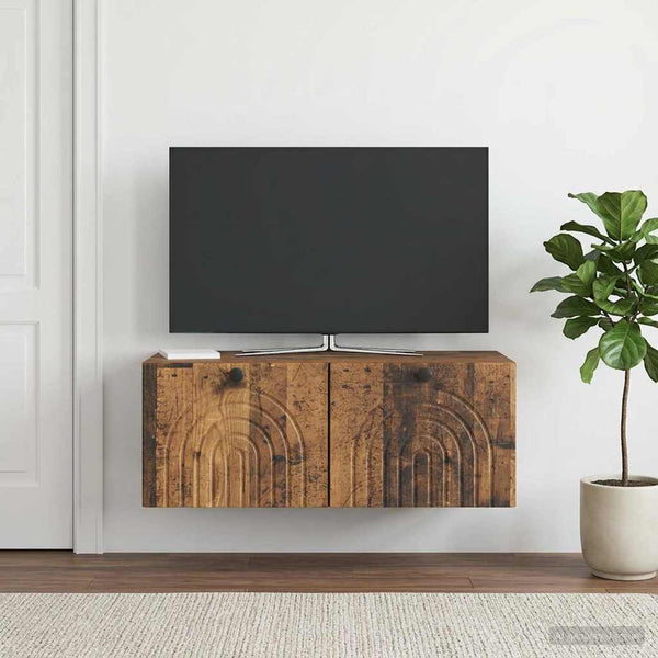 Seinälle asennettava TV-kaappi Vanha puu 78,5 x 41 x 30 cm