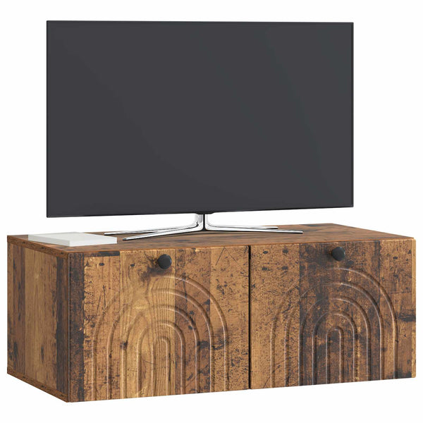 Seinälle asennettava TV-kaappi Vanha puu 78,5 x 41 x 30 cm