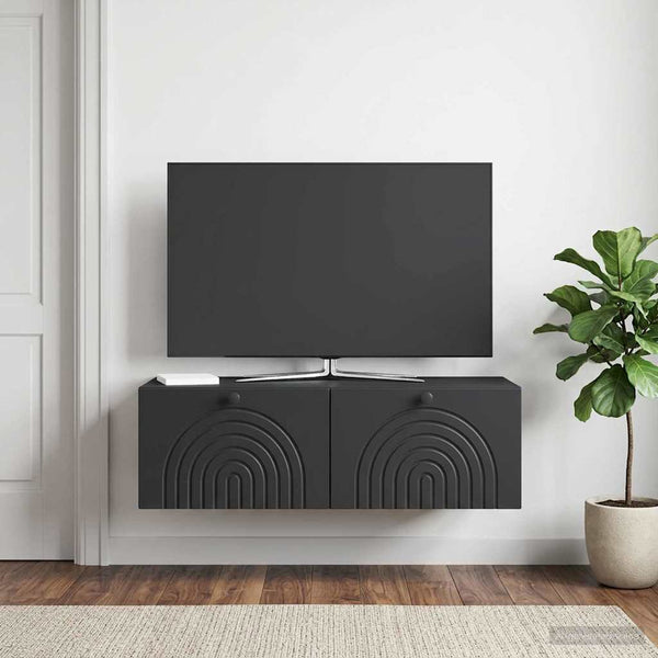 Seinälle asennettava TV-kaappi Musta 99 x 41 x 30 cm