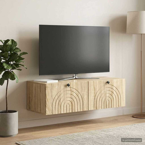 Seinälle asennettava TV-kaappi Sonoma-tammi 98 x 41 x 30 cm