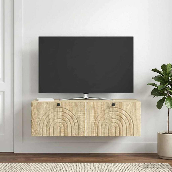 Seinälle asennettava TV-kaappi Sonoma-tammi 98 x 41 x 30 cm