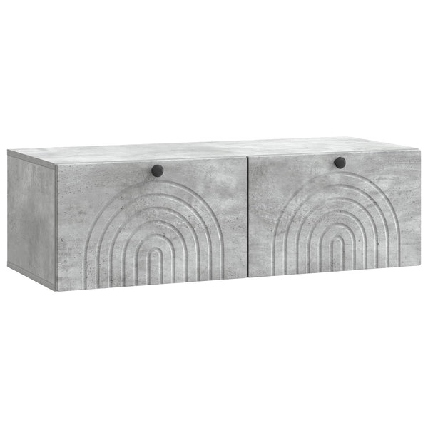 Seinälle asennettava TV-kaappi Betoninharmaa 99 x 41 x 30 cm