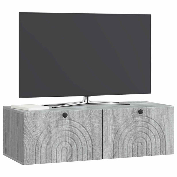 Seinälle asennettava TV-kaappi Harmaa sonoma 99 x 41 x 30 cm