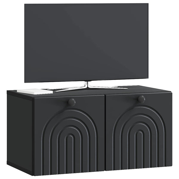 Seinälle asennettava TV-kaappi Musta 59,5 x 31 x 30 cm