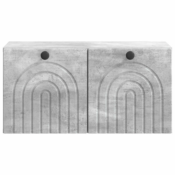 Seinälle asennettava TV-kaappi Betoninharmaa 59,5 x 31 x 30 cm
