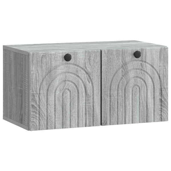 Seinälle asennettava TV-kaappi Harmaa sonoma 59,5 x 31 x 30 cm