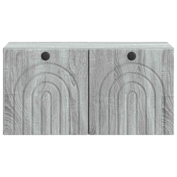 Seinälle asennettava TV-kaappi Harmaa sonoma 59,5 x 31 x 30 cm