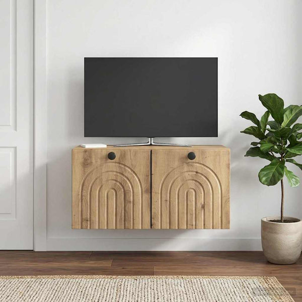 Seinälle asennettava TV-kaappi 59,5 x 31 x 30 cm Artisaanitammi