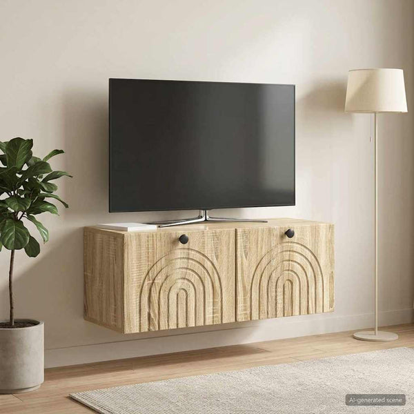 Seinälle asennettava TV-kaappi Sonoma-tammi 78,5 x 31 x 30 cm