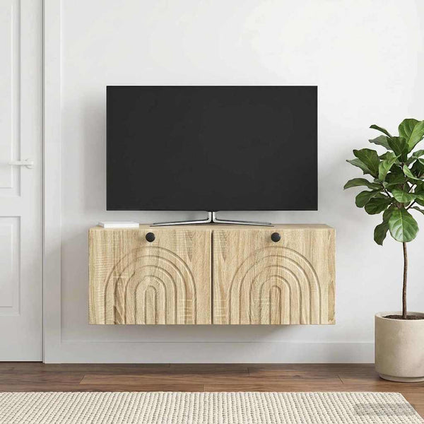 Seinälle asennettava TV-kaappi Sonoma-tammi 78,5 x 31 x 30 cm