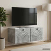 Seinälle asennettava TV-kaappi Betoninharmaa 78,5 x 31 x 30 cm
