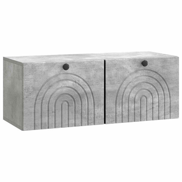 Seinälle asennettava TV-kaappi Betoninharmaa 78,5 x 31 x 30 cm