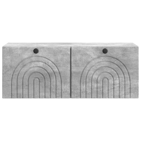 Seinälle asennettava TV-kaappi Betoninharmaa 78,5 x 31 x 30 cm