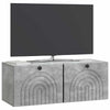 Seinälle asennettava TV-kaappi Betoninharmaa 78,5 x 31 x 30 cm