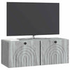 Seinälle asennettava TV-kaappi Harmaa sonoma 78,5 x 31 x 30 cm