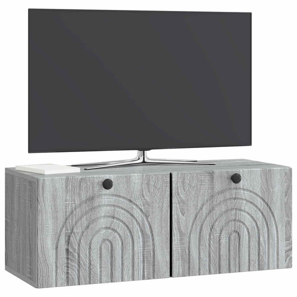 Seinälle asennettava TV-kaappi Harmaa sonoma 78,5 x 31 x 30 cm