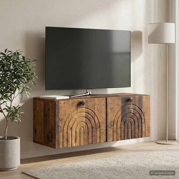 Seinälle asennettava TV-kaappi Vanha puu 78,5 x 31 x 30 cm