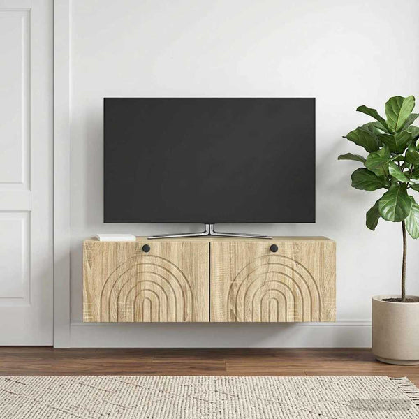 Seinälle asennettava TV-kaappi Sonoma-tammi 98 x 31 x 30 cm