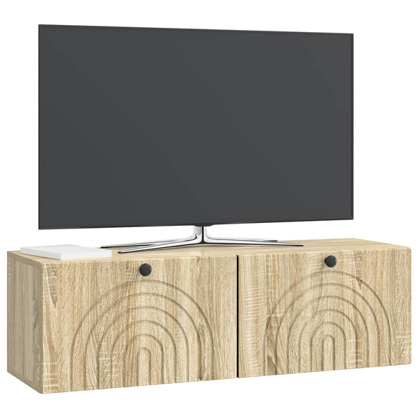 Seinälle asennettava TV-kaappi Sonoma-tammi 98 x 31 x 30 cm