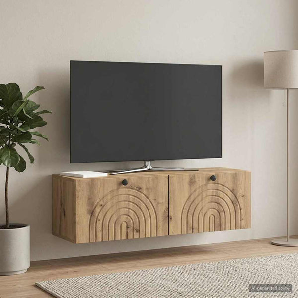 Seinälle asennettava TV-kaappi 98 x 31 x 30 cm Artisaanitammi