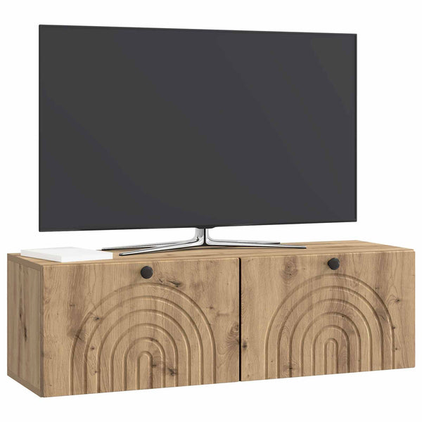 Seinälle asennettava TV-kaappi 98 x 31 x 30 cm Artisaanitammi