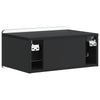 Seinälle Kiinnitettävä Yöpöytä Musta 49 x 34,5 x 24 cm