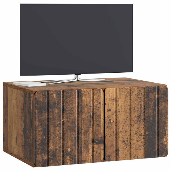 Seinälle asennettava TV-kaappi 59,5 x 41 x 30 cm Vanha puu